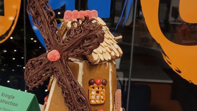 A gingerbread house made at a Clean Power Research by employees.